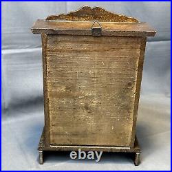 Antique German Spices Box 19th Century Small Cabinet Woodwork Ceramic 11.5 Antique German Spices Box 19th Century Small Cabinet Woodwork Ceramic 11.5