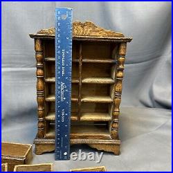 Antique German Spices Box 19th Century Small Cabinet Woodwork Ceramic 11.5 Antique German Spices Box 19th Century Small Cabinet Woodwork Ceramic 11.5