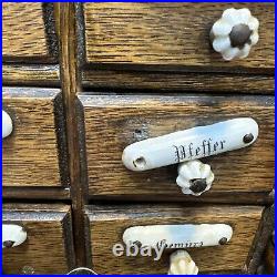 Antique German Spices Box 19th Century Small Cabinet Woodwork Ceramic 11.5 Antique German Spices Box 19th Century Small Cabinet Woodwork Ceramic 11.5