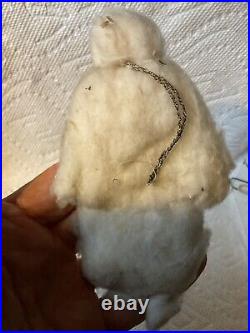 Antique German Spun Cotton Girl Christmas Tree Ornament