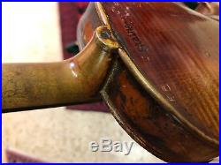 Antique German Stainer Copy 4/4 Violin, Repair Parts -Vintage Withcase And Bow