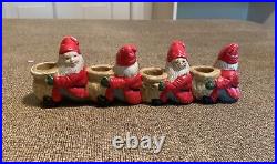 Antique German Swedish Bisque Santa Candle Holder Snow Baby Type Rare! 1900