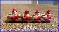 Antique German Swedish Bisque Santa Candle Holder Snow Baby Type Rare! 1900
