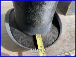 Antique German Top Hat Stove Pipe Beaver 6 5/8 Original Box 1880