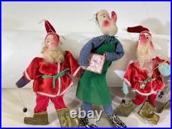 Antique German Victorian Belsnickle Santa Christmas Ornament 6in c1890 DS75
