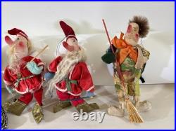 Antique German Victorian Belsnickle Santa Christmas Ornament 6in c1890 DS75