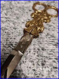 Antique German Victorian Desk Scissors Shears with Dolphin Handles Odd Rare Antique German Victorian Desk Scissors Shears with Dolphin Handles Odd Rare