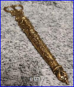 Antique German Victorian Desk Scissors Shears with Dolphin Handles Odd Rare Antique German Victorian Desk Scissors Shears with Dolphin Handles Odd Rare