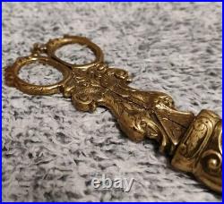 Antique German Victorian Desk Scissors Shears with Dolphin Handles Odd Rare Antique German Victorian Desk Scissors Shears with Dolphin Handles Odd Rare