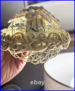 Antique German/Victorian/Grunderzeit Mixed Media Xmas Ornament Mandolin 1900's
