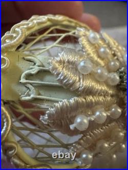 Antique German/Victorian/Grunderzeit Mixed Media Xmas Ornament Mandolin 1900's