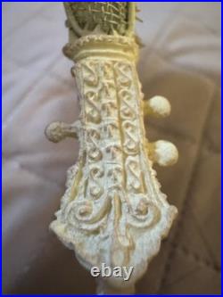 Antique German/Victorian/Grunderzeit Mixed Media Xmas Ornament Mandolin 1900's