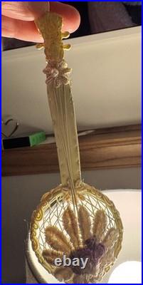 Antique German/Victorian/Grunderzeit Mixed Media Xmas Ornament Mandolin 1900's