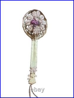Antique German/Victorian/Grunderzeit Mixed Media Xmas Ornament Mandolin 1900's