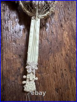 Antique German/Victorian/Grunderzeit Mixed Media Xmas Ornament Mandolin 1900's
