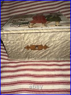 Antique German Victorian Lithograph Children's Sewing Box