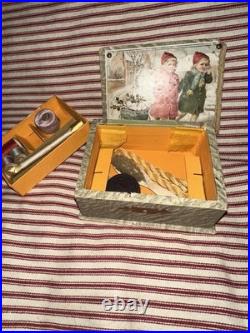 Antique German Victorian Lithograph Children's Sewing Box