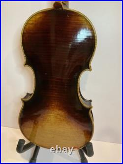 Antique German Violin 4/4 Guarnerius Copy with Vintage Hard Case Flame Maple Nice