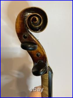 Antique German Violin 4/4 Guarnerius Copy with Vintage Hard Case Flame Maple Nice