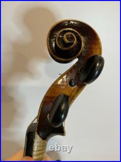 Antique German Violin 4/4 Guarnerius Copy with Vintage Hard Case Flame Maple Nice