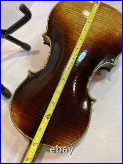 Antique German Violin 4/4 Guarnerius Copy with Vintage Hard Case Flame Maple Nice