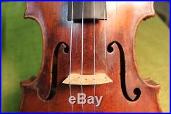 Antique German Violin 4/4 Vintage Fiddle Germany one piece back