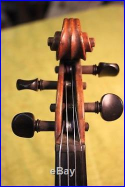 Antique German Violin 4/4 Vintage Fiddle Germany one piece back
