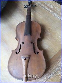 Antique German Violin Vintage Fiddle Germany 1 pc African Head Joseph Emidy