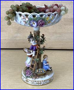 Antique German Von Schierholz Porcelain Centerpiece GREAT CONDITION w Fruit Antique German Von Schierholz Porcelain Centerpiece GREAT CONDITION w Fruit