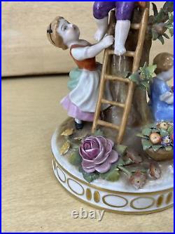Antique German Von Schierholz Porcelain Centerpiece GREAT CONDITION w Fruit Antique German Von Schierholz Porcelain Centerpiece GREAT CONDITION w Fruit