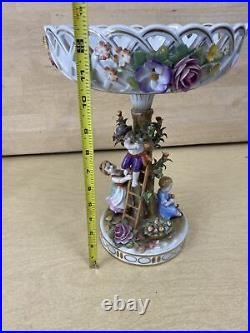 Antique German Von Schierholz Porcelain Centerpiece GREAT CONDITION w Fruit Antique German Von Schierholz Porcelain Centerpiece GREAT CONDITION w Fruit