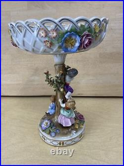 Antique German Von Schierholz Porcelain Centerpiece GREAT CONDITION w Fruit Antique German Von Schierholz Porcelain Centerpiece GREAT CONDITION w Fruit