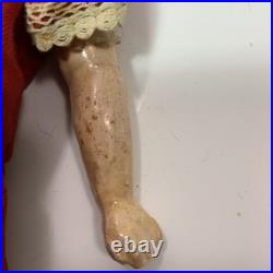 Antique German Wax Paper Mache 22 Doll with Glass Eyes