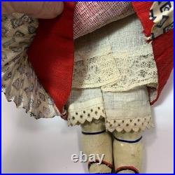 Antique German Wax Paper Mache 22 Doll with Glass Eyes