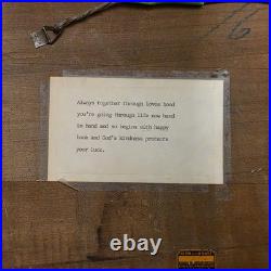 Antique German Wedding Blessing Wood Plaque Hermann van der Woude Oberstein