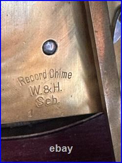 Antique German Winterhalder & Hofmeier Record Chime 8 Gong Antique German Winterhalder & Hofmeier Record Chime 8 Gong