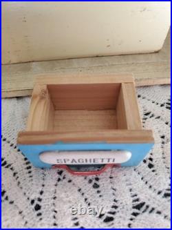 Antique German Wood toy miniature Kitchen, Shop Store With 25+ Accessories