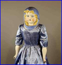 Antique German'blue Scarf' Parian Doll