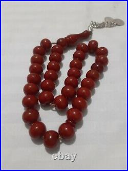 Antique German genuine Faturan veins damari Prayer beads 65