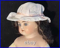 Antique German open & c. Blue eye 3 Set Clothes+3 Wigs+2 Hat+Jewls VTG