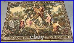 Antique Gorgeous Vintage German Scenic Tapestry Wall Hanging 6.8 X 4.4 F