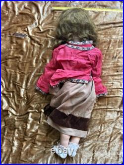 Antique Handwerck Halbig German Bisque Doll 28? Vintage Mohair Wig Sleep Eyes
