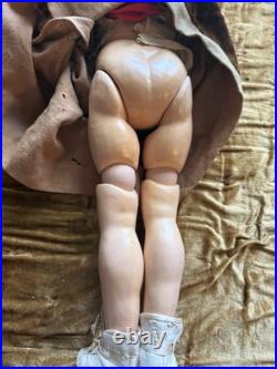 Antique Handwerck Halbig German Bisque Doll 28? Vintage Mohair Wig Sleep Eyes