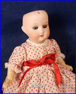 Antique Heubach 8 Bisque Head Doll 250 PM Body Cute Vtg Dress Lg Dollhouse Size