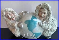 Antique Heubach German Bisque Admiral Peary & Cook North Pole Vintage Figurine