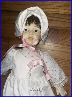 Antique JDK Kestner German Musical Doll #237 Girl White Dress Porcelain
