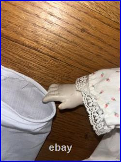 Antique JDK Kestner German Musical Doll #237 Girl White Dress Porcelain