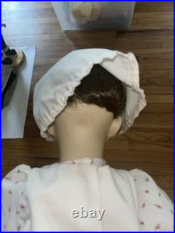 Antique JDK Kestner German Musical Doll #237 Girl White Dress Porcelain