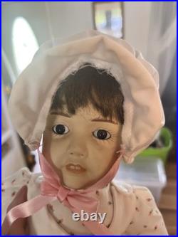 Antique JDK Kestner German Musical Doll #237 Girl White Dress Porcelain