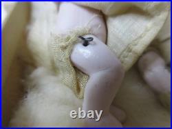 Antique Jointed Bisque Miniature Hertwig German Doll Pair Candy Baby with Box